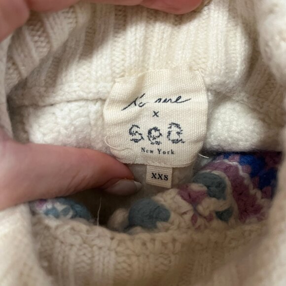 Sezane x Sea NY Merino Wool Blue & Purple Sleeveless Knit Sweater Size XXS - Picture 5 of 8